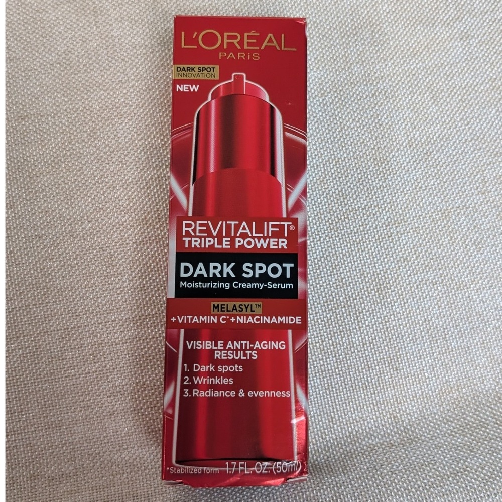 L'Oreal Revitalift Dark Spot Creamy Serum Womens 1.7oz Red NEW Melasyl Vitamin C